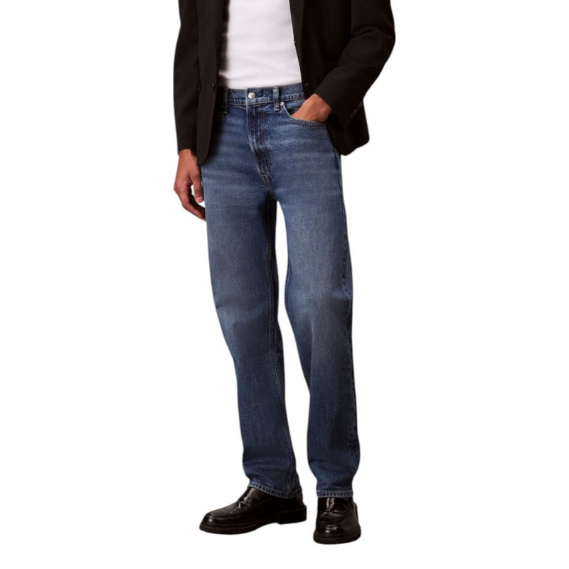 Calvin Klein Jeans Blauwe Katoenen Relaxed Fit Jeans