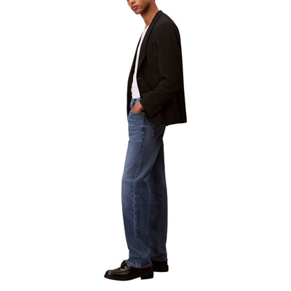 Calvin Klein Jeans Jean en coton bleu coupe décontractée