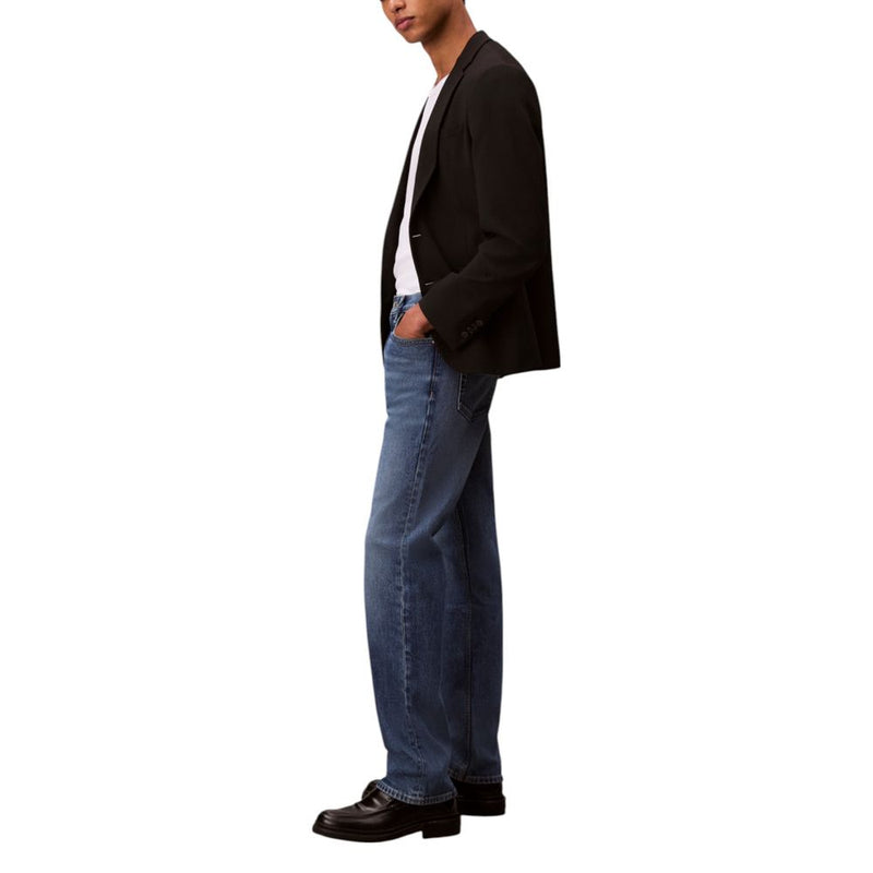 Calvin Klein Jeans Blauwe Katoenen Relaxed Fit Jeans