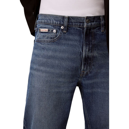 Calvin Klein Jeans Jean en coton bleu coupe décontractée