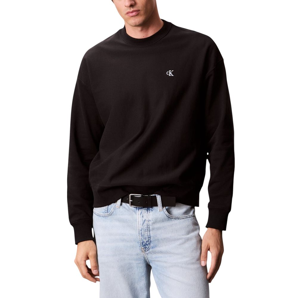 Calvin Klein Jeans Black Cotton Sweatshirt for Men
