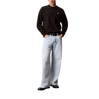 Sweat-shirt en coton noir Calvin Klein Jeans