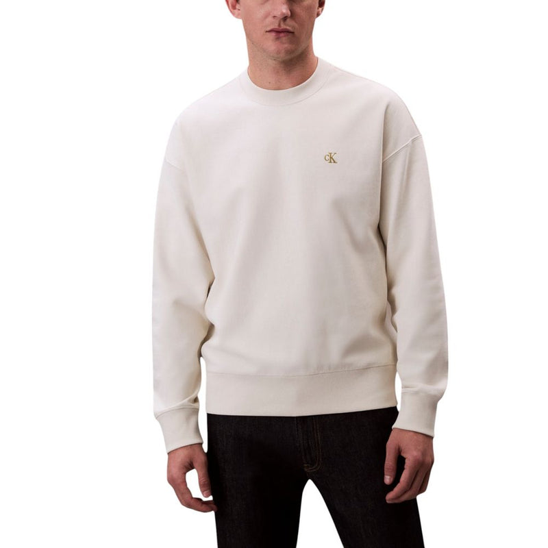 Calvin Klein Jeans White Cotton Sweatshirt for Men