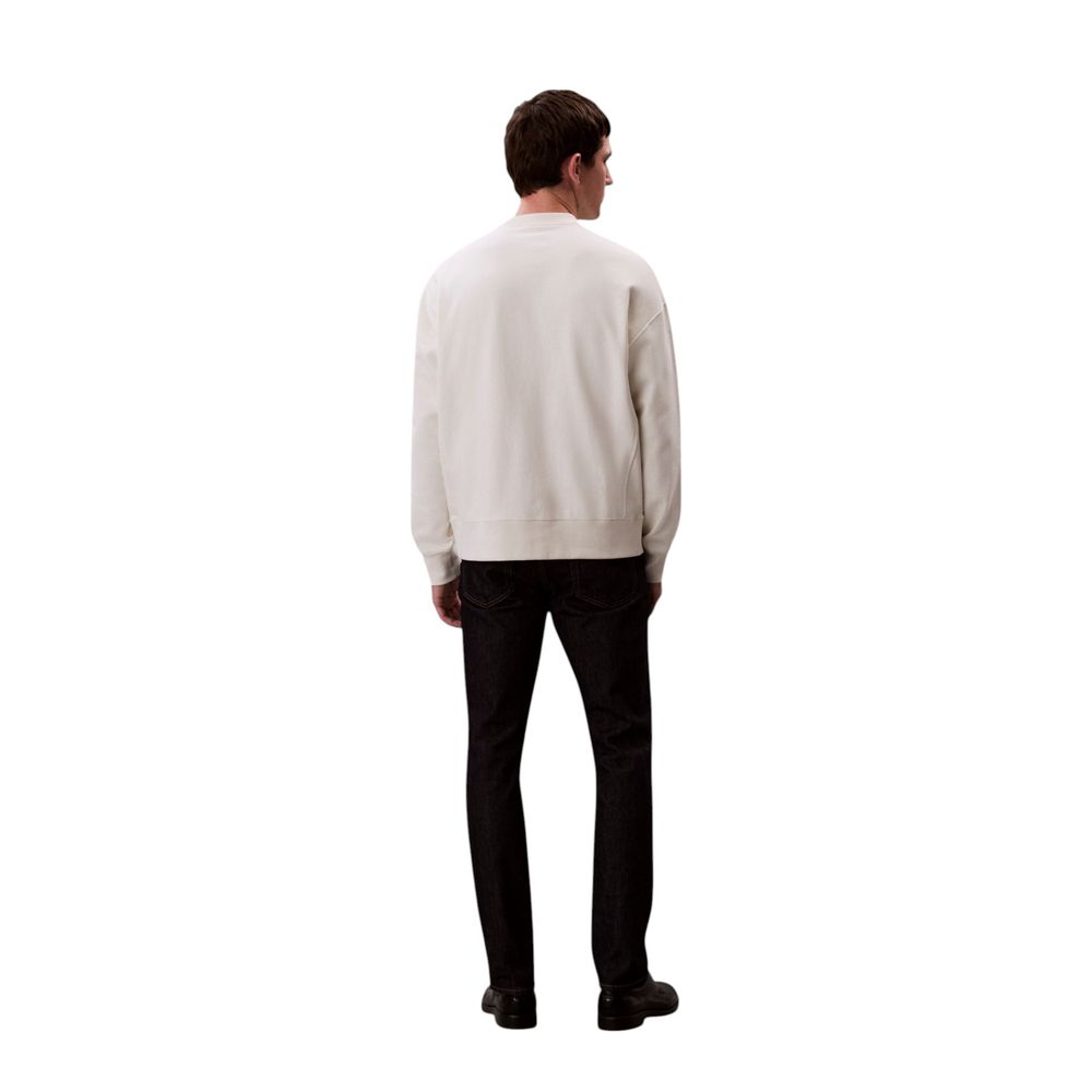 Calvin Klein Jeans White Cotton Sweatshirt for Men