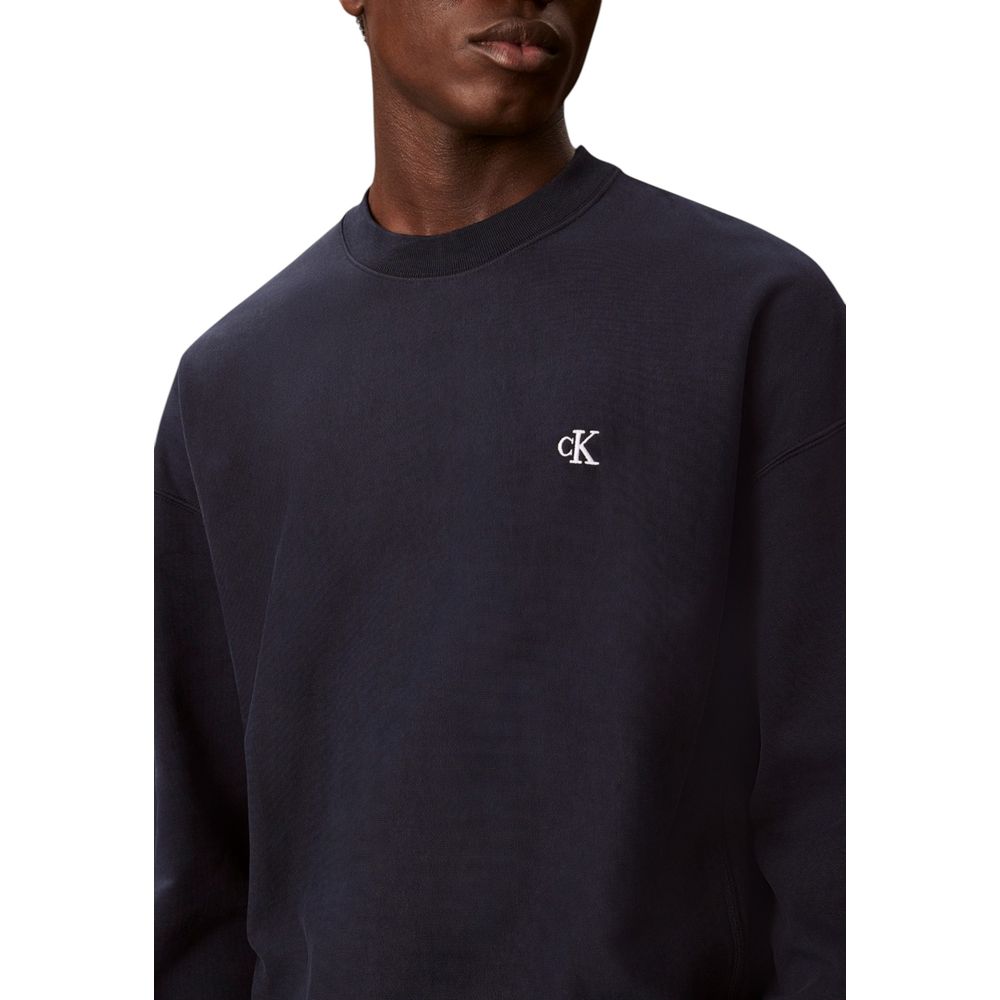 Calvin Klein Jeans Sweatshirt en Coton Bleu pour Hommes