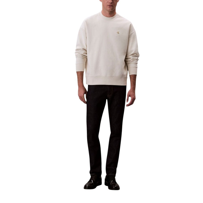 Calvin Klein Jeans White Cotton Sweatshirt for Men