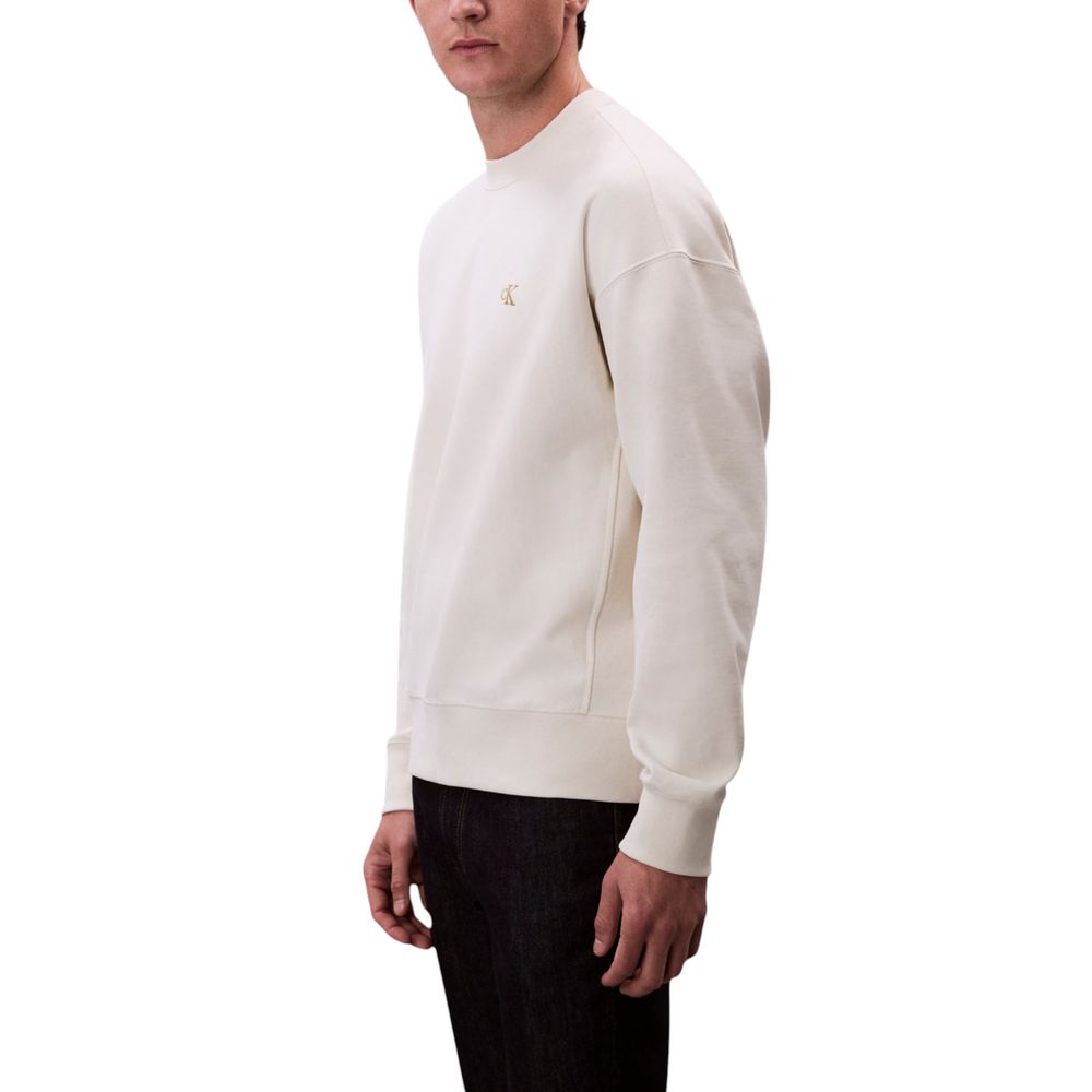 Calvin Klein Jeans White Cotton Sweatshirt for Men