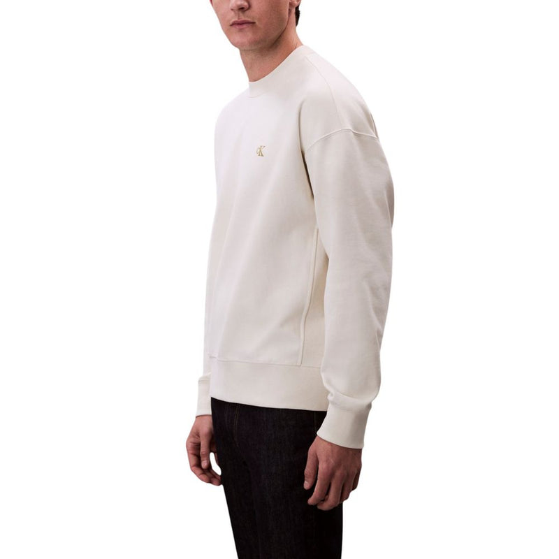 Calvin Klein Jeans White Cotton Sweatshirt for Men