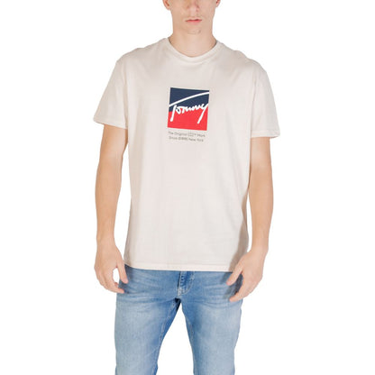 T-shirt Tommy Hilfiger Jeans en coton recyclé beige