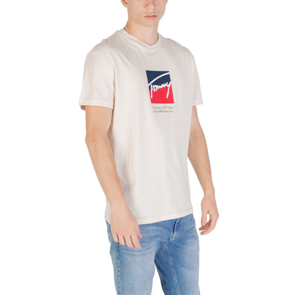 T-shirt Tommy Hilfiger Jeans en coton recyclé beige