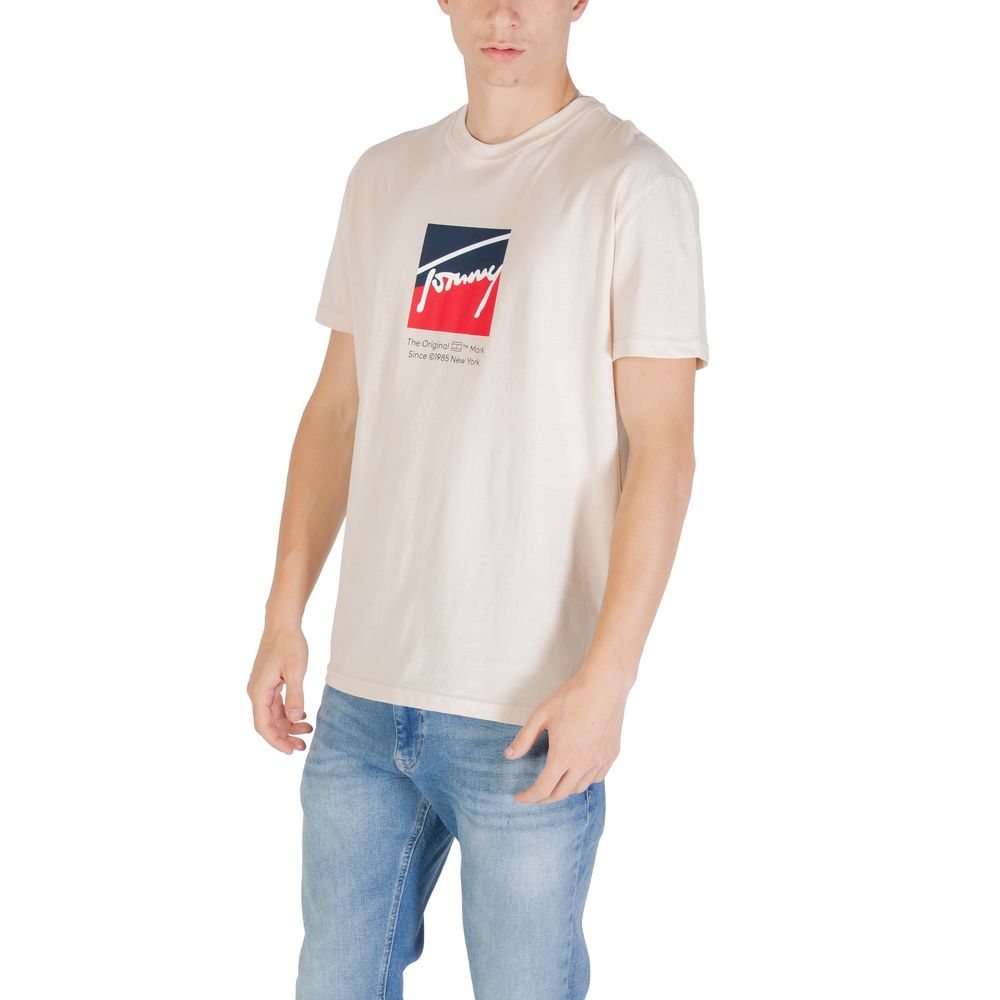T-shirt Tommy Hilfiger Jeans en coton recyclé beige
