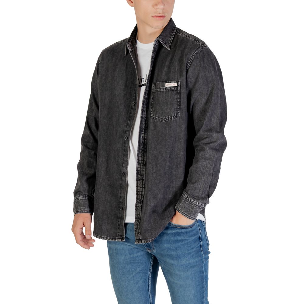 Chemise en Denim Noir Calvin Klein Jeans pour Homme