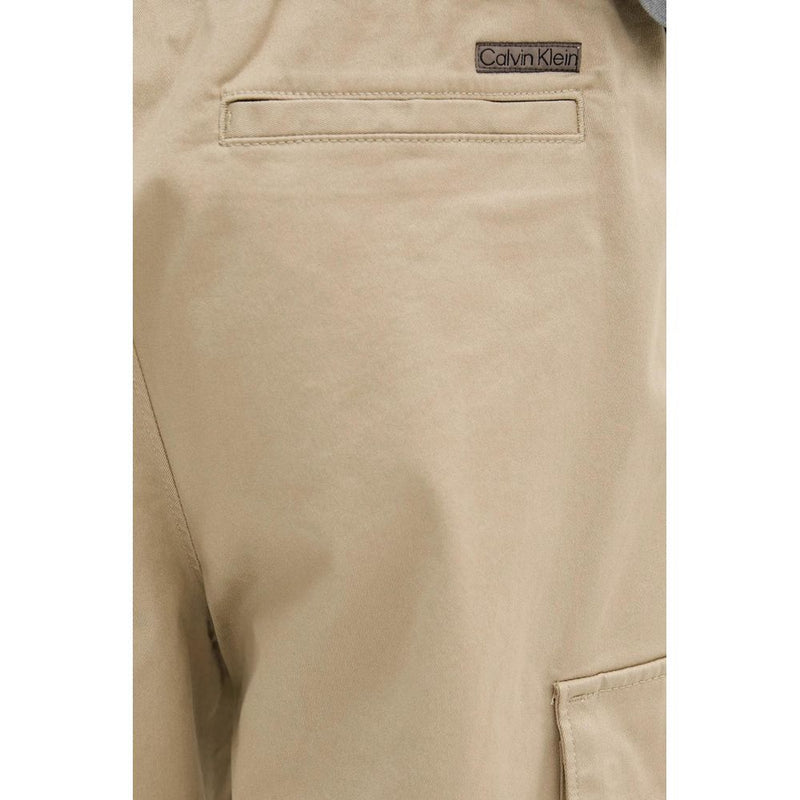 Calvin Klein Jeans Beige Katoenen Cargobroek