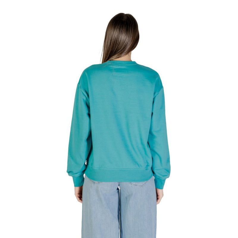 Calvin Klein Jeans LS MONOLOGO FRENCH T Women's Blue Cotton Sweatshirt
