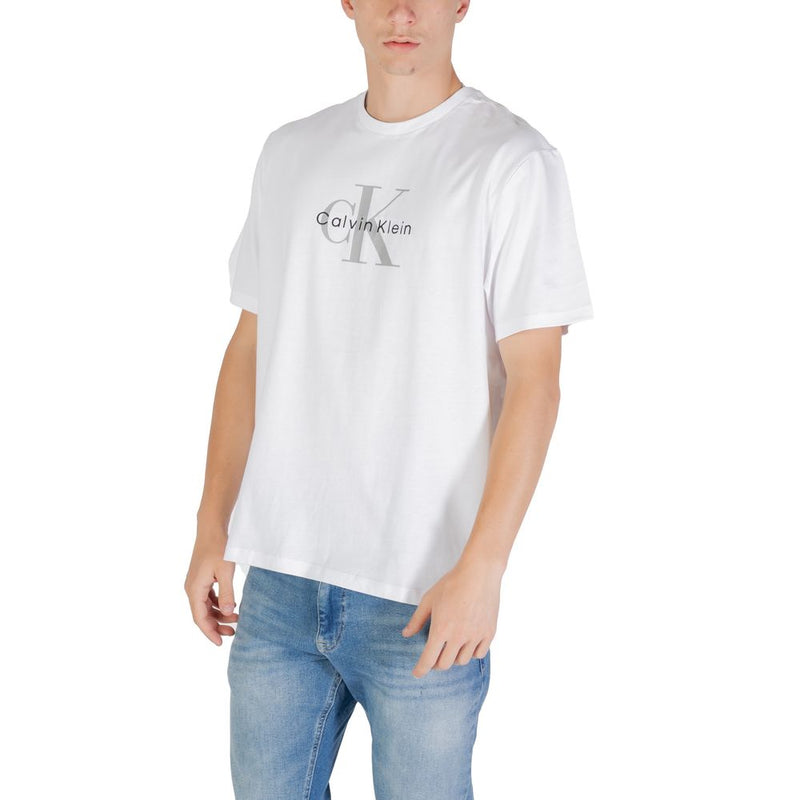 Calvin Klein Jeans SS Hero Monologue White Cotton T-Shirt