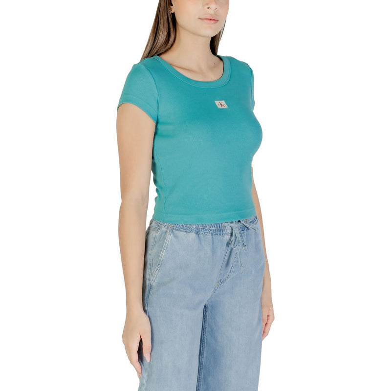 Calvin Klein Jeans Blue Cotton T-Shirt for Women