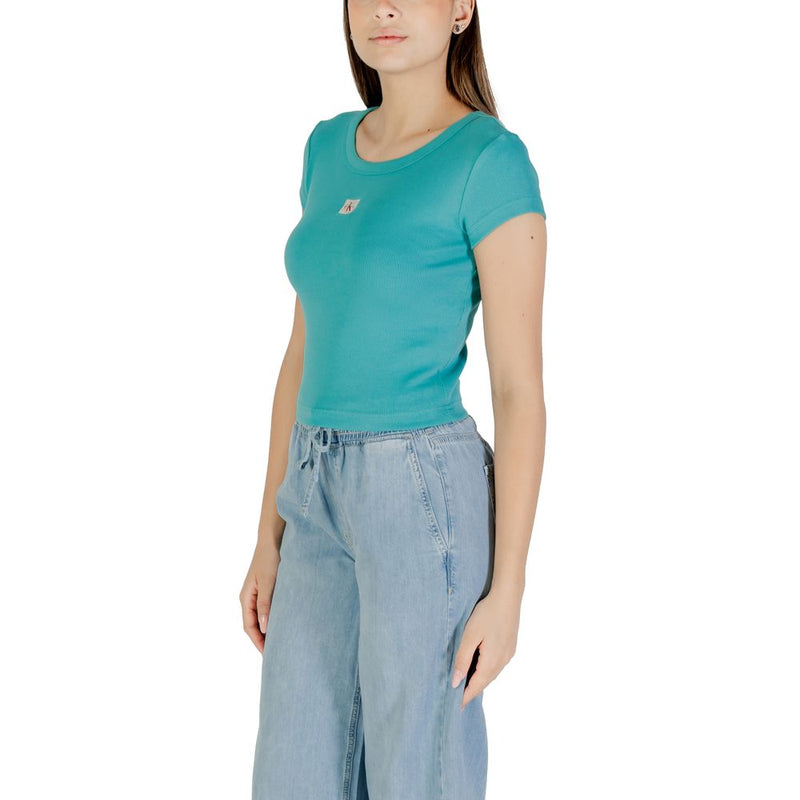 Calvin Klein Jeans Blue Cotton T-Shirt for Women