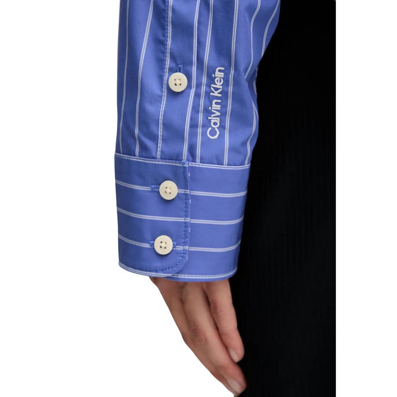 Calvin Klein Jeans YD STRIPE BOXY CROPP Women’s Blue Blouse