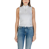 Calvin Klein Jeans White Cotton Top - Modern Sleeveless Design