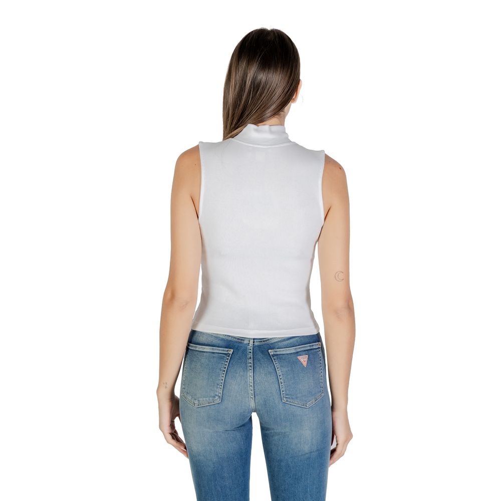 Calvin Klein Jeans White Cotton Top - Modern Sleeveless Design