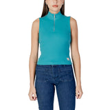 Calvin Klein Jeans Turquoise Cotton Sleeveless Top - Modern Style