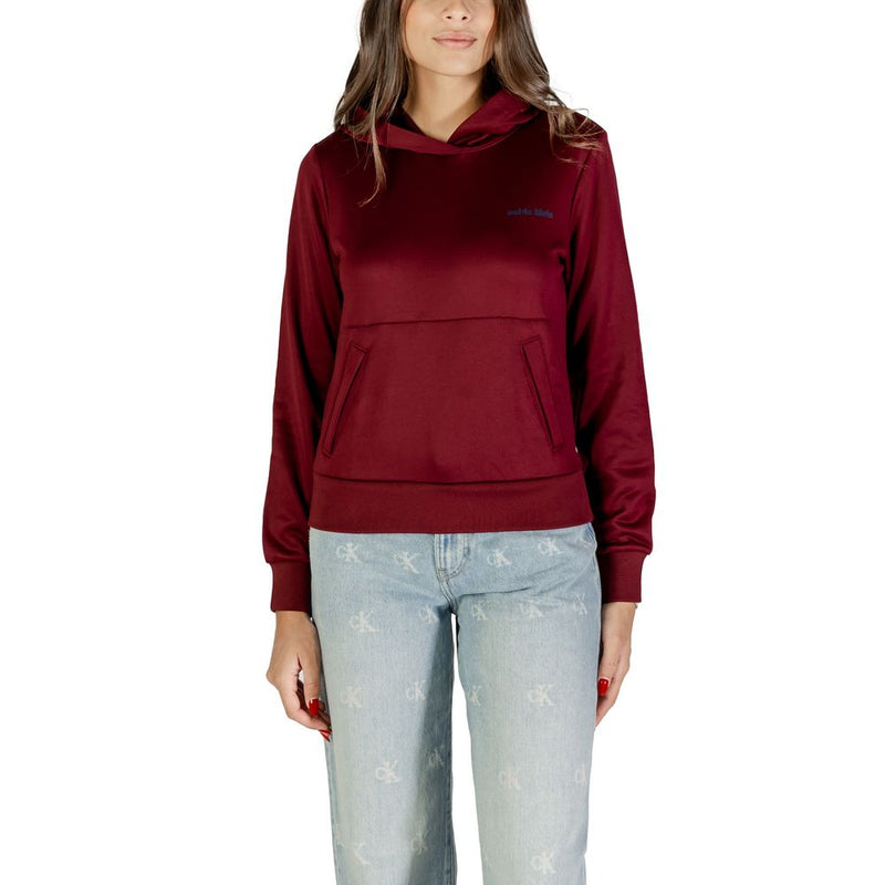 Calvin Klein Bordeaux Cotton Hoodie - Women's Stylish Comfort