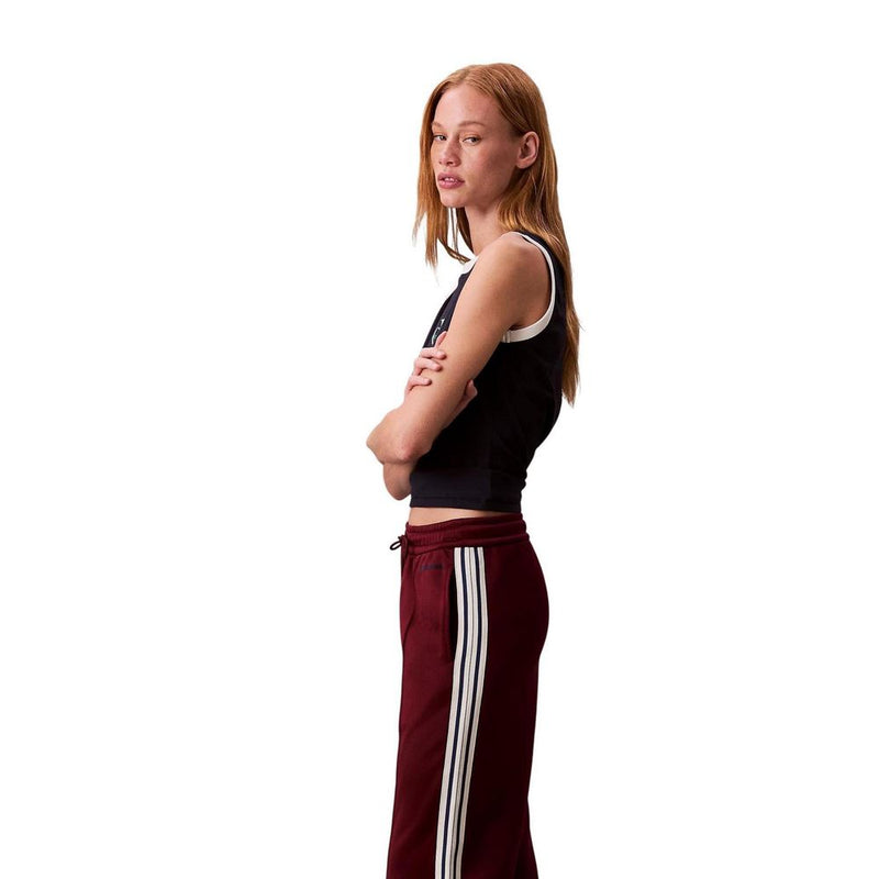 Calvin Klein Jeans Bordeaux Cotton Joggers for Women
