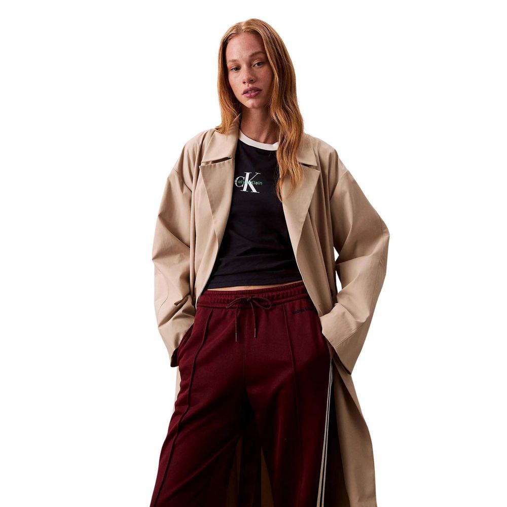 Calvin Klein Jeans Bordeaux Cotton Joggers for Women