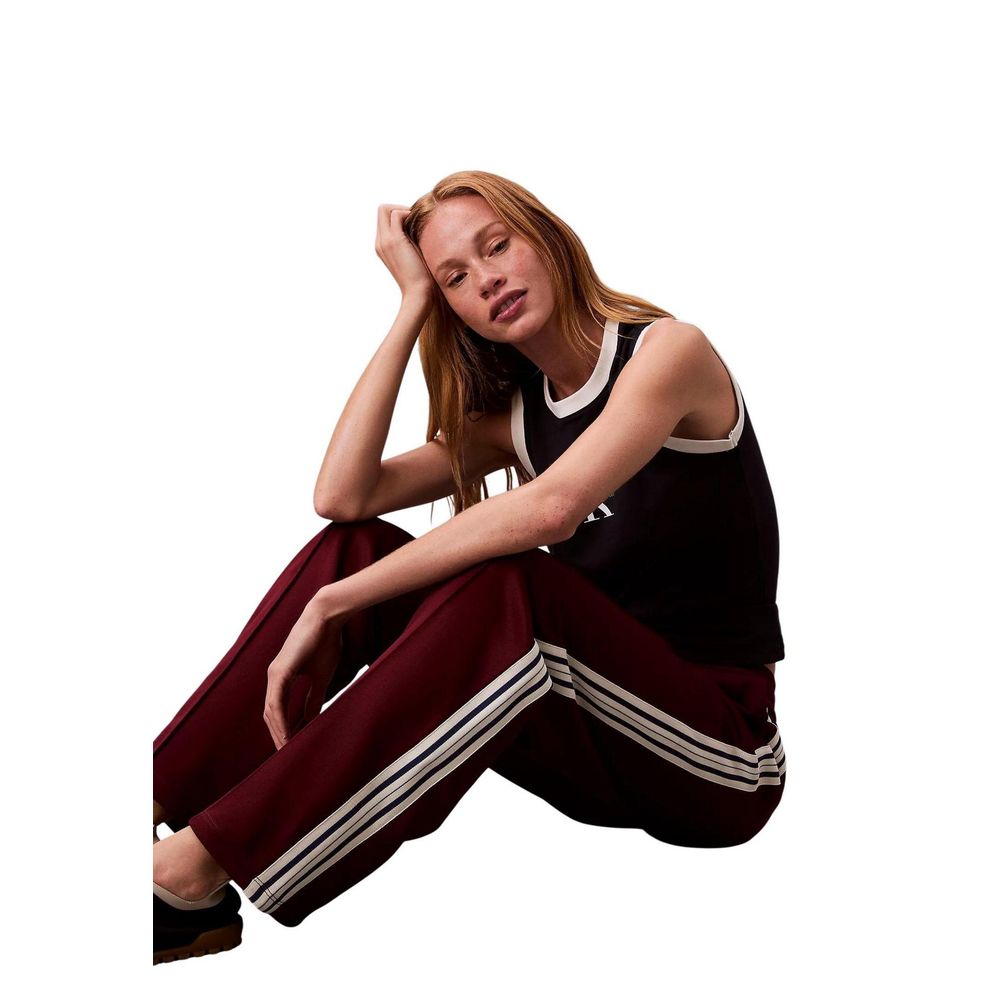 Calvin Klein Jeans Bordeaux Cotton Joggers for Women