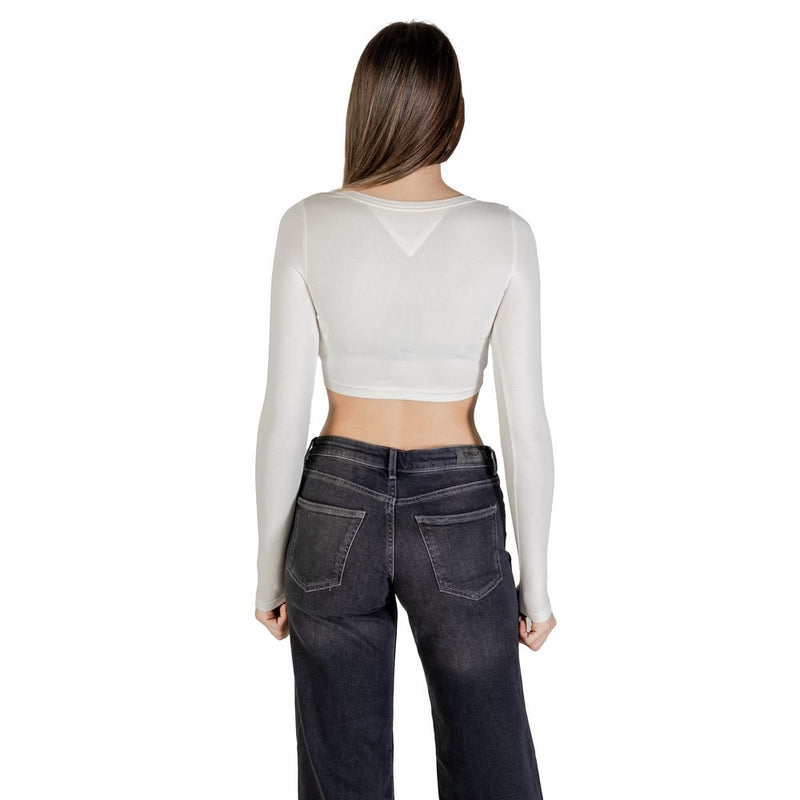 Tommy Hilfiger Jeans White Recycled Cotton T-Shirt for Women