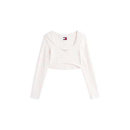 Tommy Hilfiger Jeans White Recycled Cotton T-Shirt