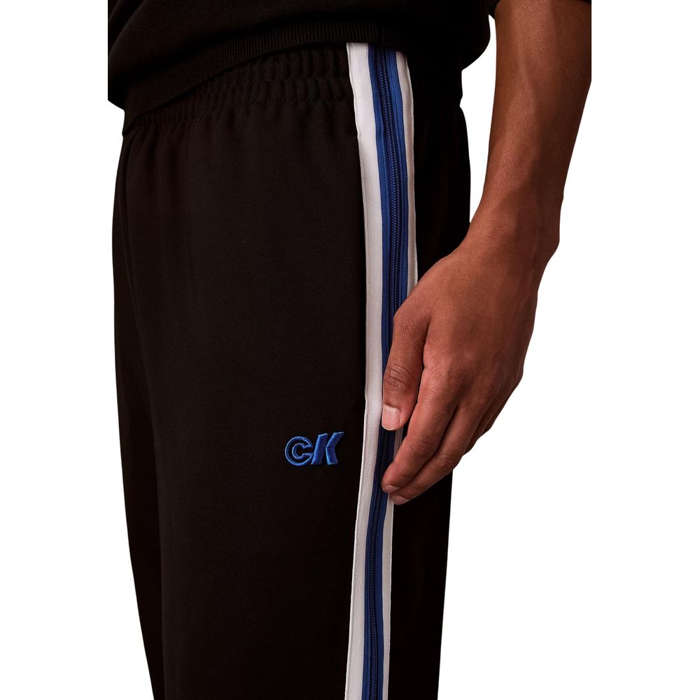 Calvin Klein Jeans Black Stretch Twill Joggers for Men