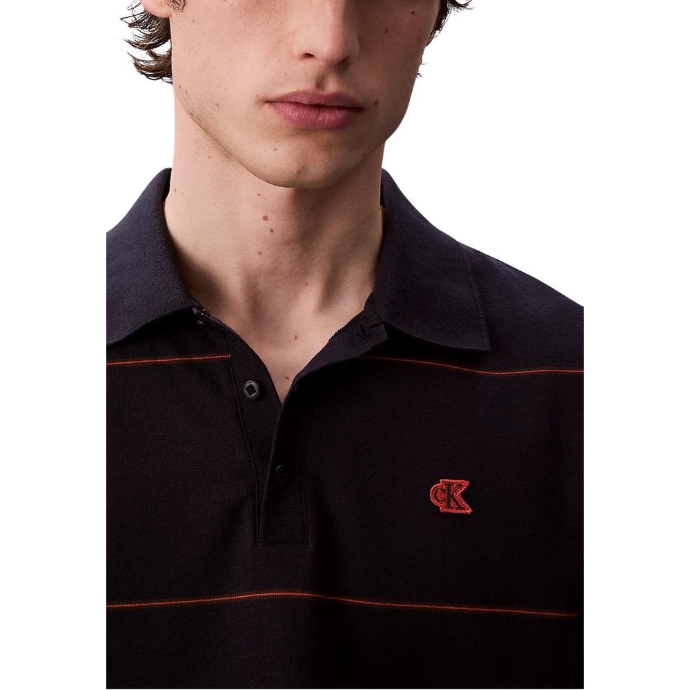 Calvin Klein Jeans Blue Cotton Polo Shirt for Men