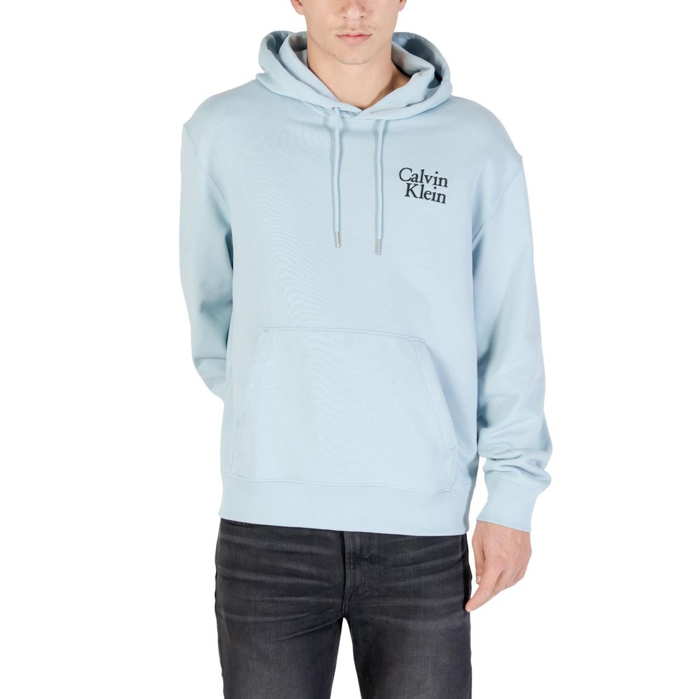 Calvin Klein Jeans Blue Cotton Hoodie - Contemporary Comfort