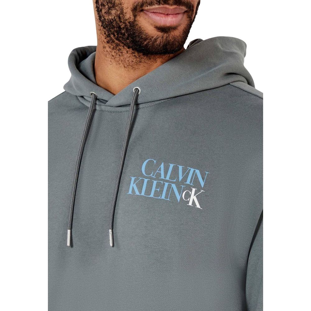 Calvin Klein Jeans Gray Cotton Hoodie for Men