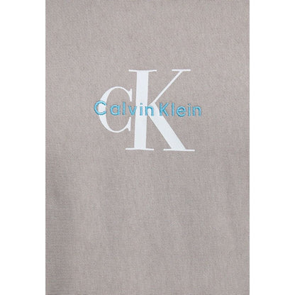 Sweat à capuche en coton gris Calvin Klein Jeans