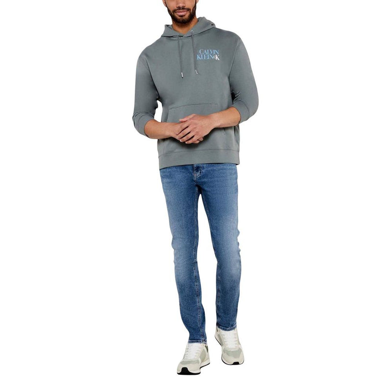 Calvin Klein Jeans Grijze Katoenen Hoodie