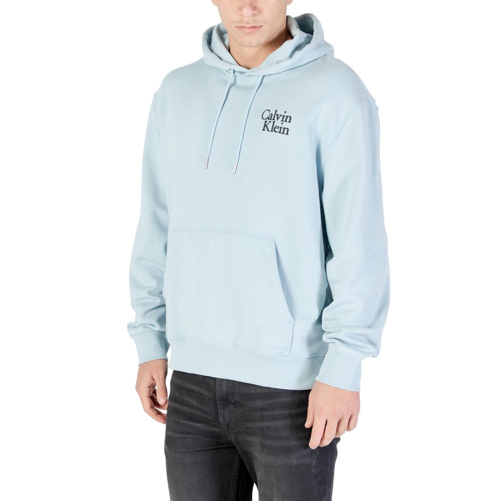 Calvin Klein Jeans Blue Cotton Hoodie - Contemporary Comfort