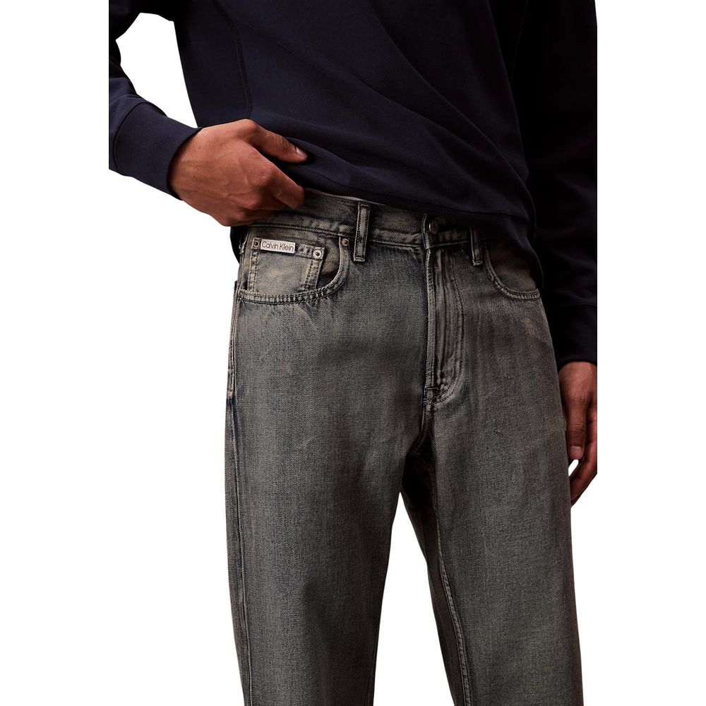 Calvin Klein Jeans Beige Cotton Relaxed Fit Jeans for Men