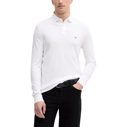Tommy Hilfiger Wit Biologisch Katoenen T-shirt met Lange Mouwen