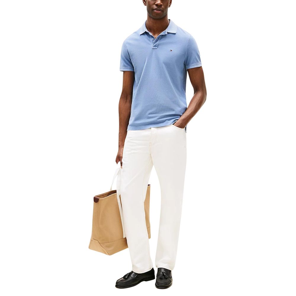 Polo Tommy Hilfiger en coton bleu