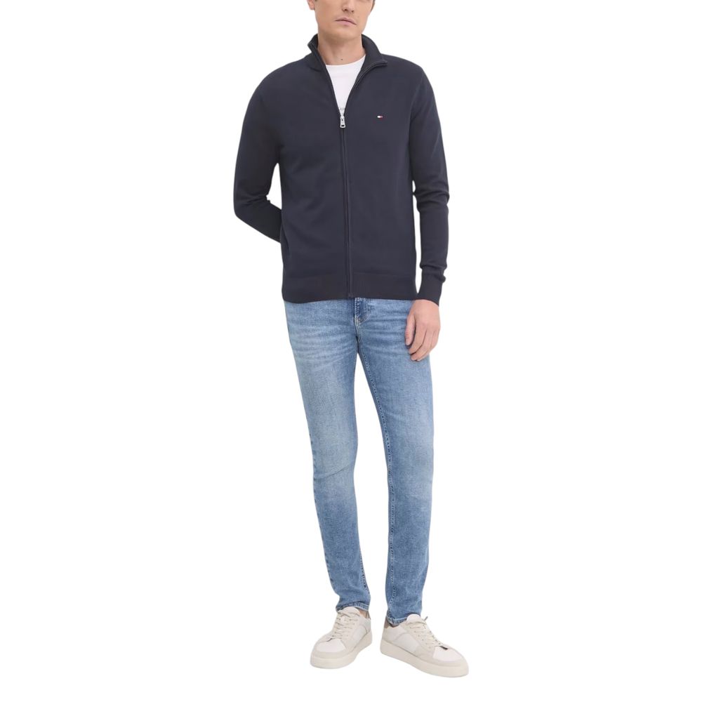 Cardigan en coton bleu Tommy Hilfiger
