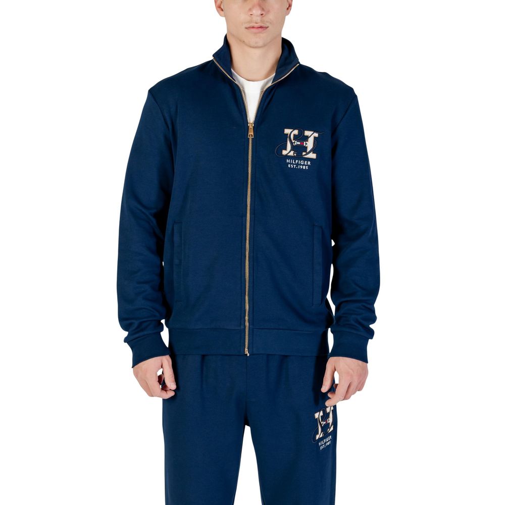 Sweat-shirt en coton recyclé bleu Tommy Hilfiger