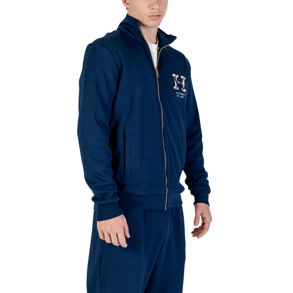 Sweat-shirt en coton recyclé bleu Tommy Hilfiger