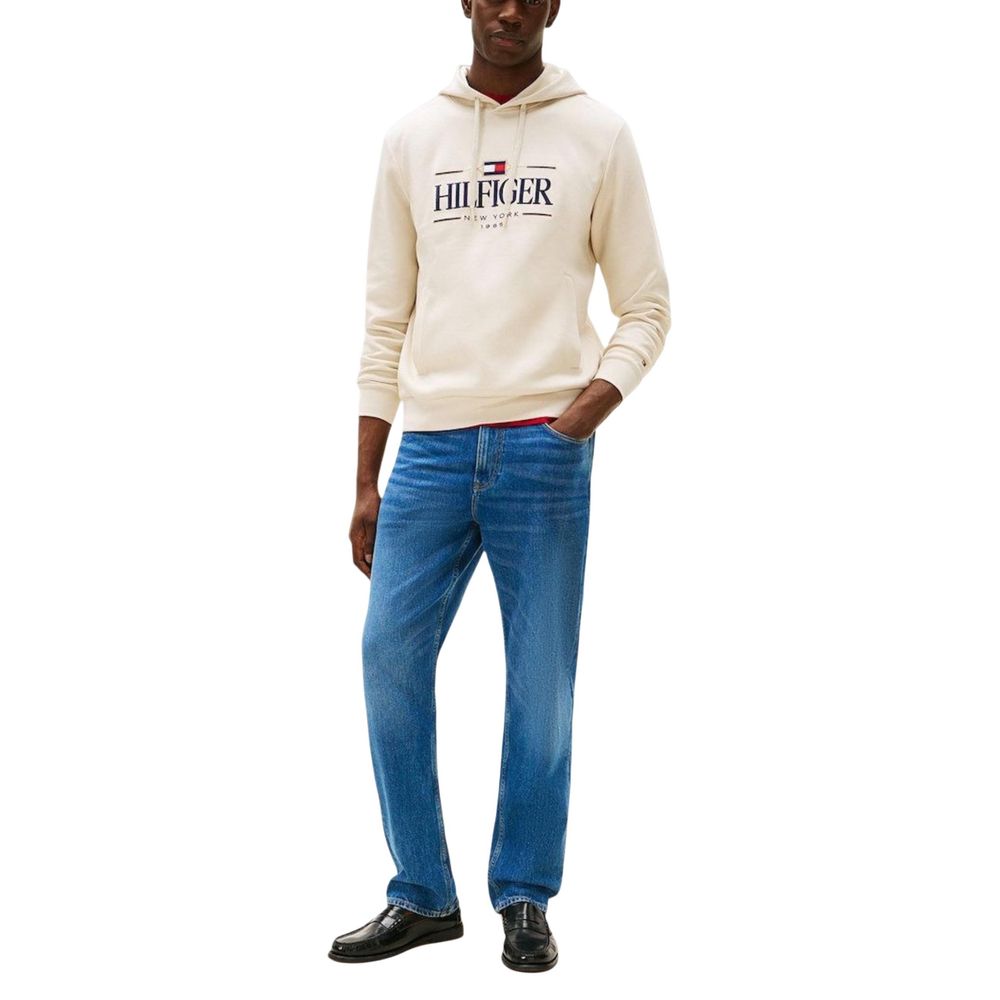 Sweat à capuche Tommy Hilfiger en coton biologique beige