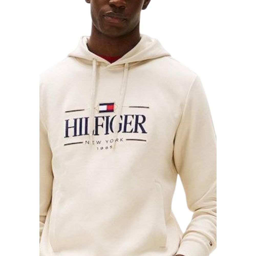 Sweat à capuche Tommy Hilfiger en coton biologique beige
