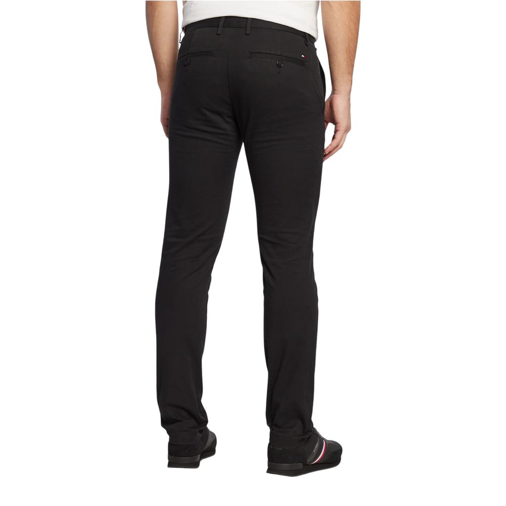 Pantalon slim en coton recyclé noir Tommy Hilfiger