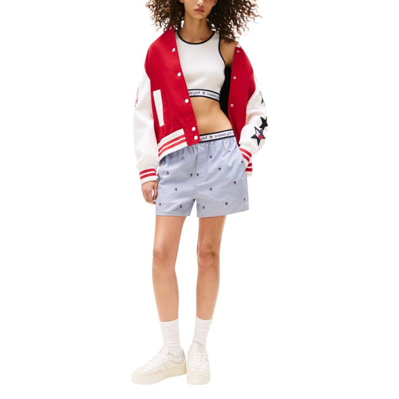 Tommy Hilfiger Jeans Top Cropped en Coton Biologique Crème