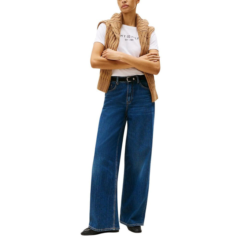 T-shirt en coton recyclé blanc pour femmes - Tommy Hilfiger