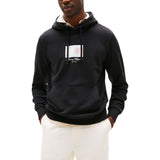Sweat à capuche en coton recyclé noir Tommy Hilfiger